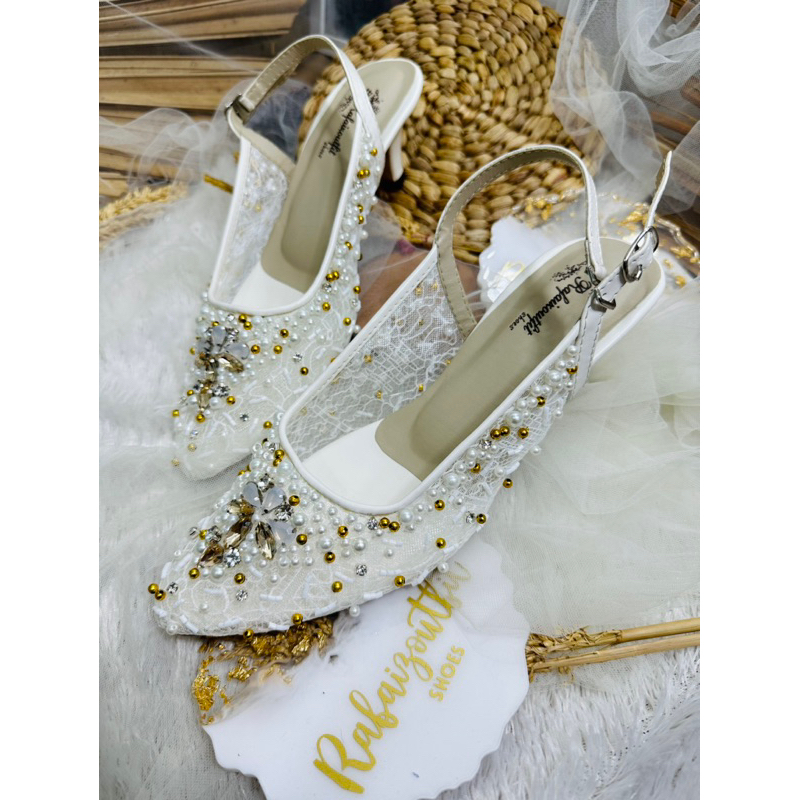 sepatu wedding keyna putih 5cm stillo