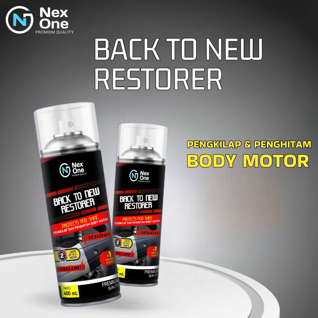 NexOne Back To New Restorer - Pengkilap &amp; Penghitam Body Motor free Lap Microfiber