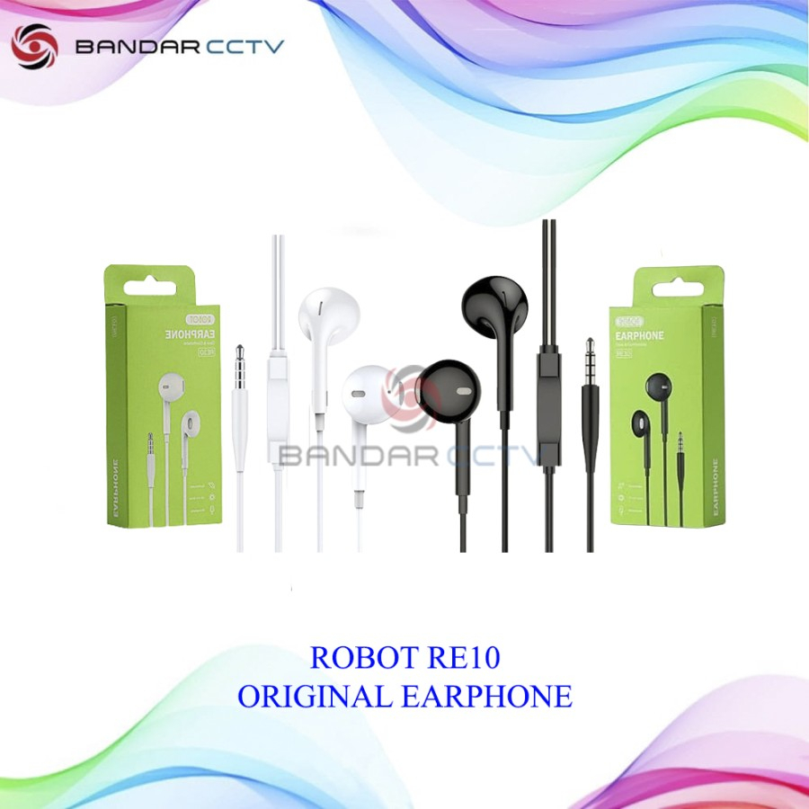 ROBOT RE10 ORIGINAL EARPHONE HEADSET HANDSFREE