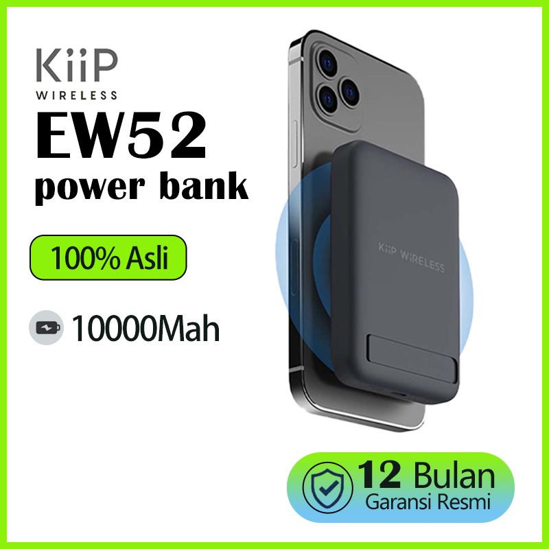 KiiP Wireless EW52 Power Bank Magnetic Magsafe 20W Fast Charging Type C PD 10000 mAh