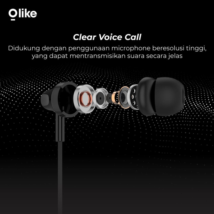 Olike E10 Earphone Headset 3.5MM with Mic (spt Robot RE101s RE10 RE20)