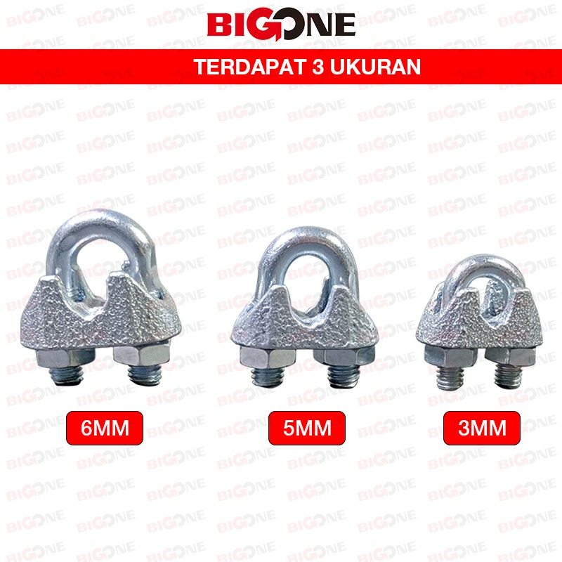 Paket 5pc Kleman Selling / klem seling / klem sling 3 MM / 5MM / 6MM