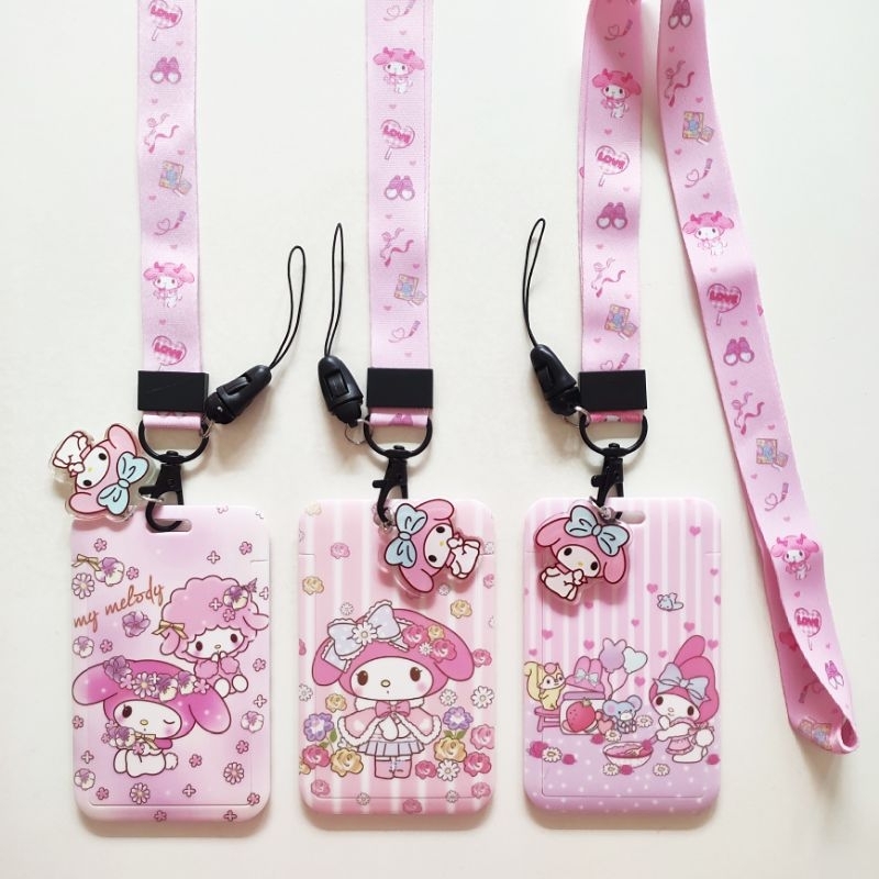 

ID Card Holder Name Tag Lanyard Kalung Wadah Kartu Identitas Cute My Melody Sanrio