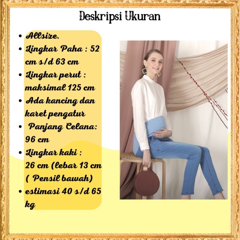 Celana Ibu Hamil Jeans Hamil Bumil Kekinian Jeans Kerja Pensil Maternity Pants Premium Jeans Celana Melahirkan