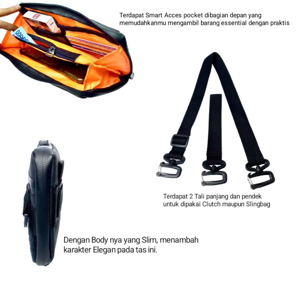 Cascade Handbag Pria - Clutch Bag Pria Wanita Waterproof Tas Tangan Pria Wanita Premium