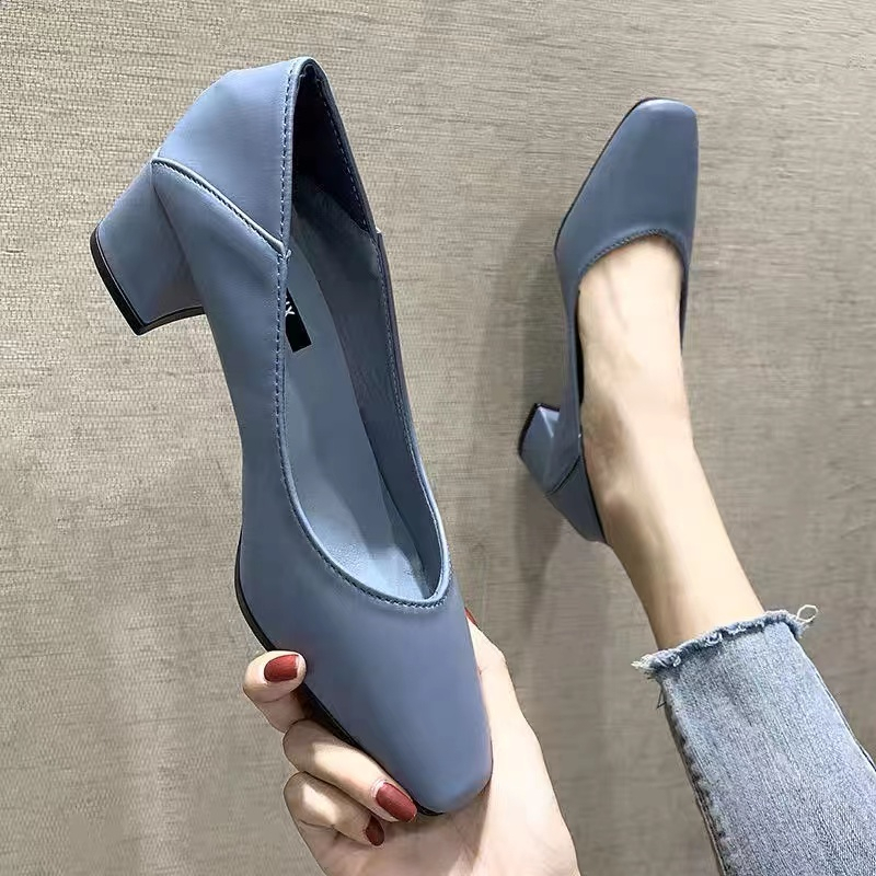 Korean Slip On Casual Office Heels / Sepatu Hak Wanita 5399 (36 - 40)