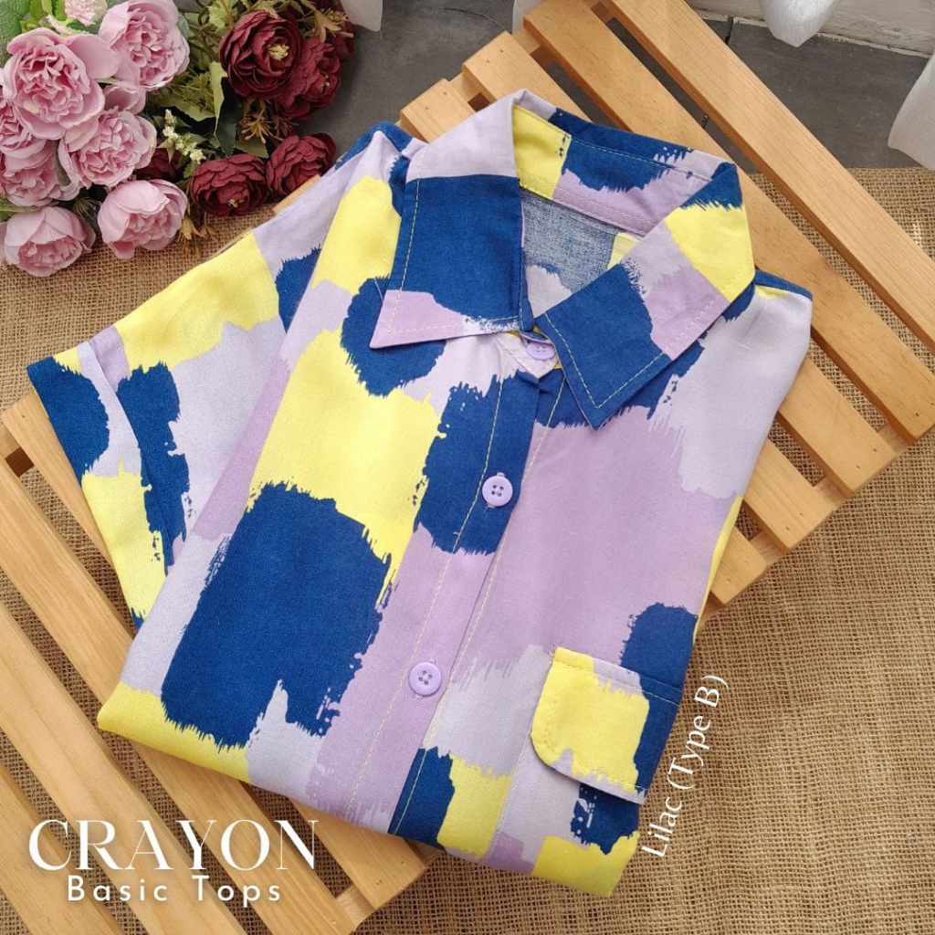 CallieTamami - A 6404 Crayon Tops ( Penempatan Motif Random )