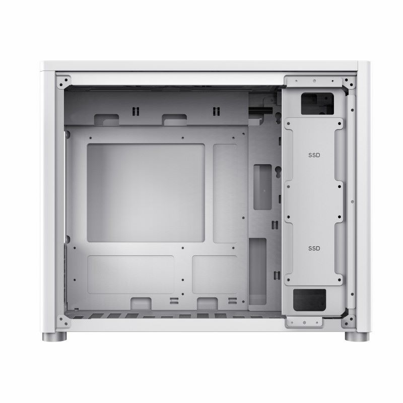 GameMax Spark Full White M-ATX Desktop Gaming Computer Case