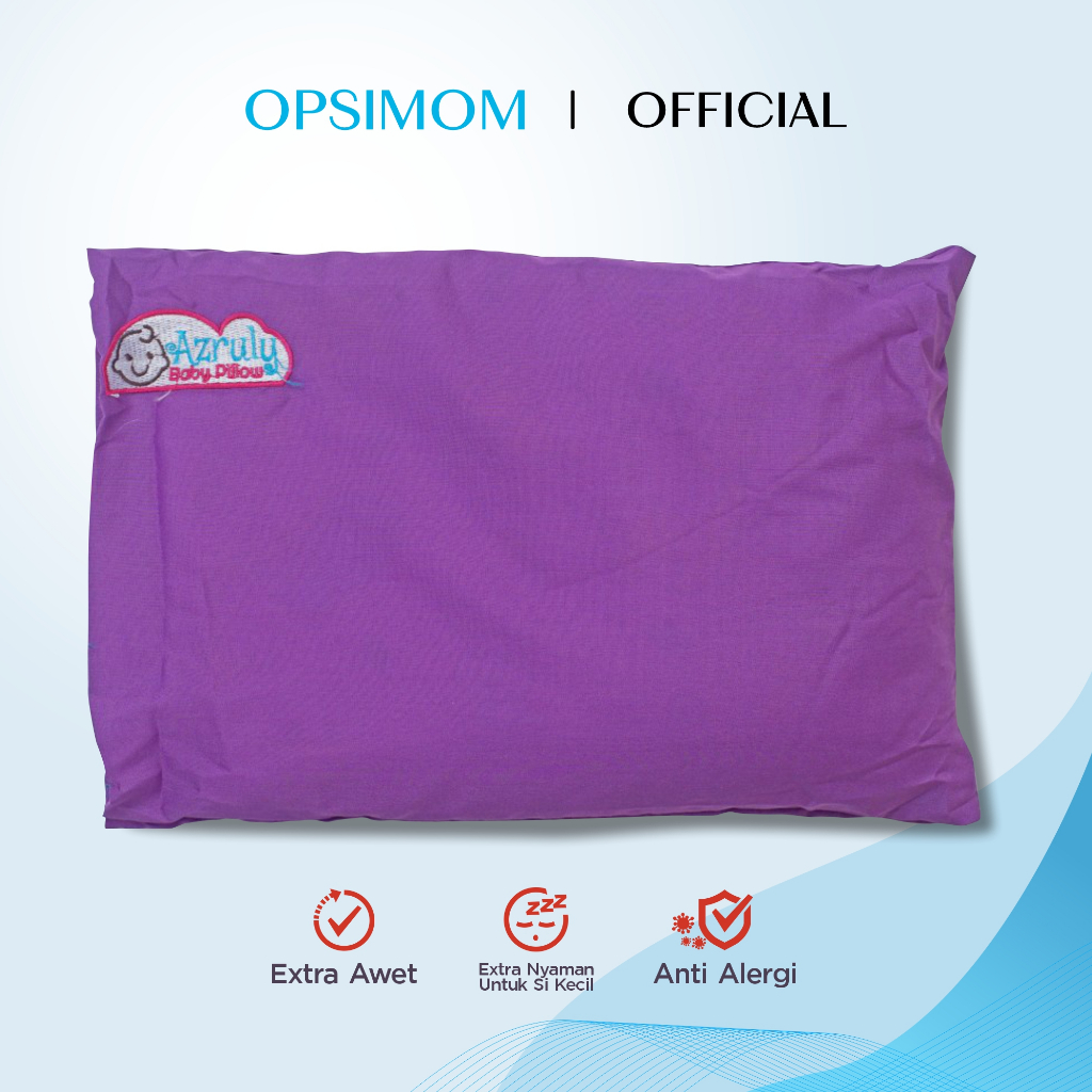 Azruly Baby Pillow + Boneka LED - Bantal Kesehatan Bayi Anti Peyang OPSIMOM | 2 PCS