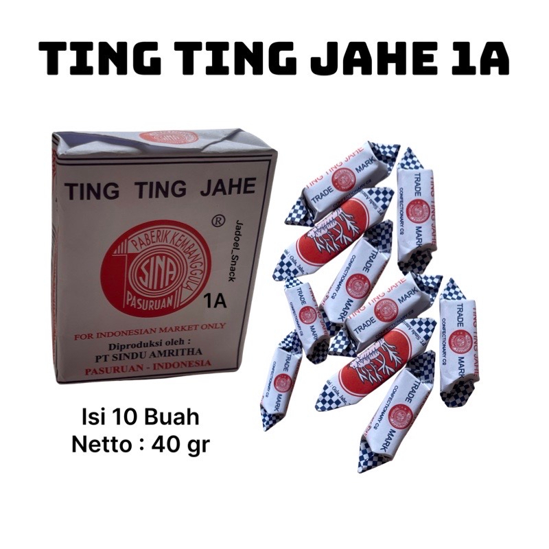 

Permen Jahe 1A Sina 40 Gr Ting Ting Jahe by Jadoel_Snack