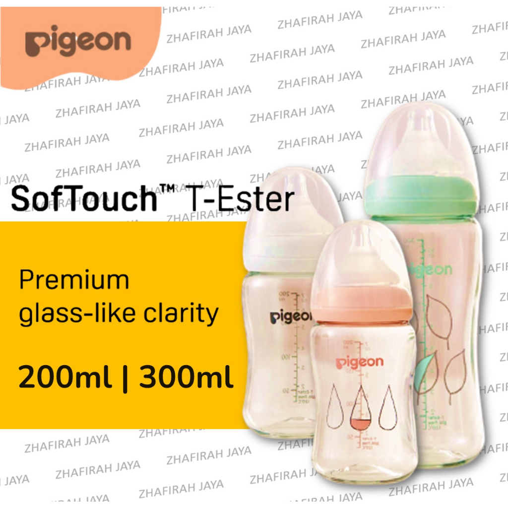 ❤ZJ❤ Botol Susu PIGEON T-Ester 200ml 300ml | Botol Susu PIGEON WIDE NECK T-ESTER 200ml 300ml