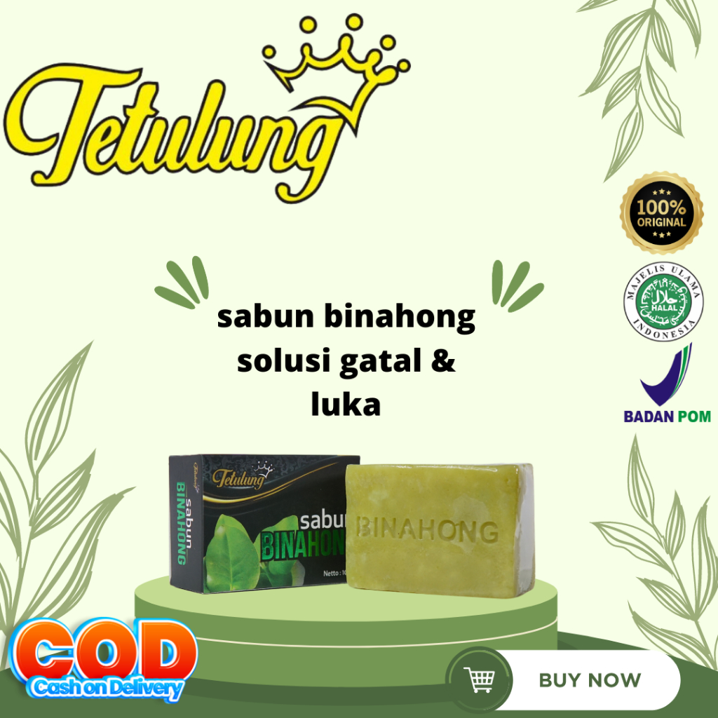 Sabun Tetulung Binahong-Sabun Eksim Gatal Dan Bekas Luka-Sabun Untuk Menghilangkan Bekas Luka