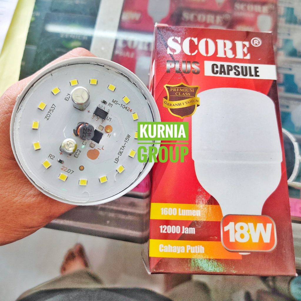Lampu Led SCORE PLUS 10W Putih Capsule 5 Watt Cahaya Putih Terang Awet T Bulb 10 WATT Kapsul Premium Quality Kualitas Terjamin Terlaris Sinar Cerah Lumen Tinggi