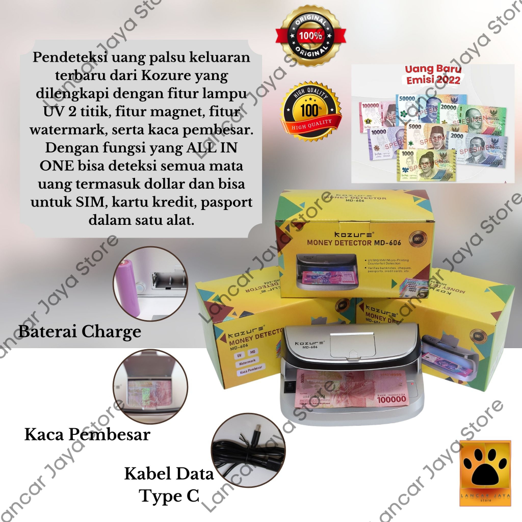 Money Detector Kozure KD-777 / Alat Deteksi Uang Palsu KD-777