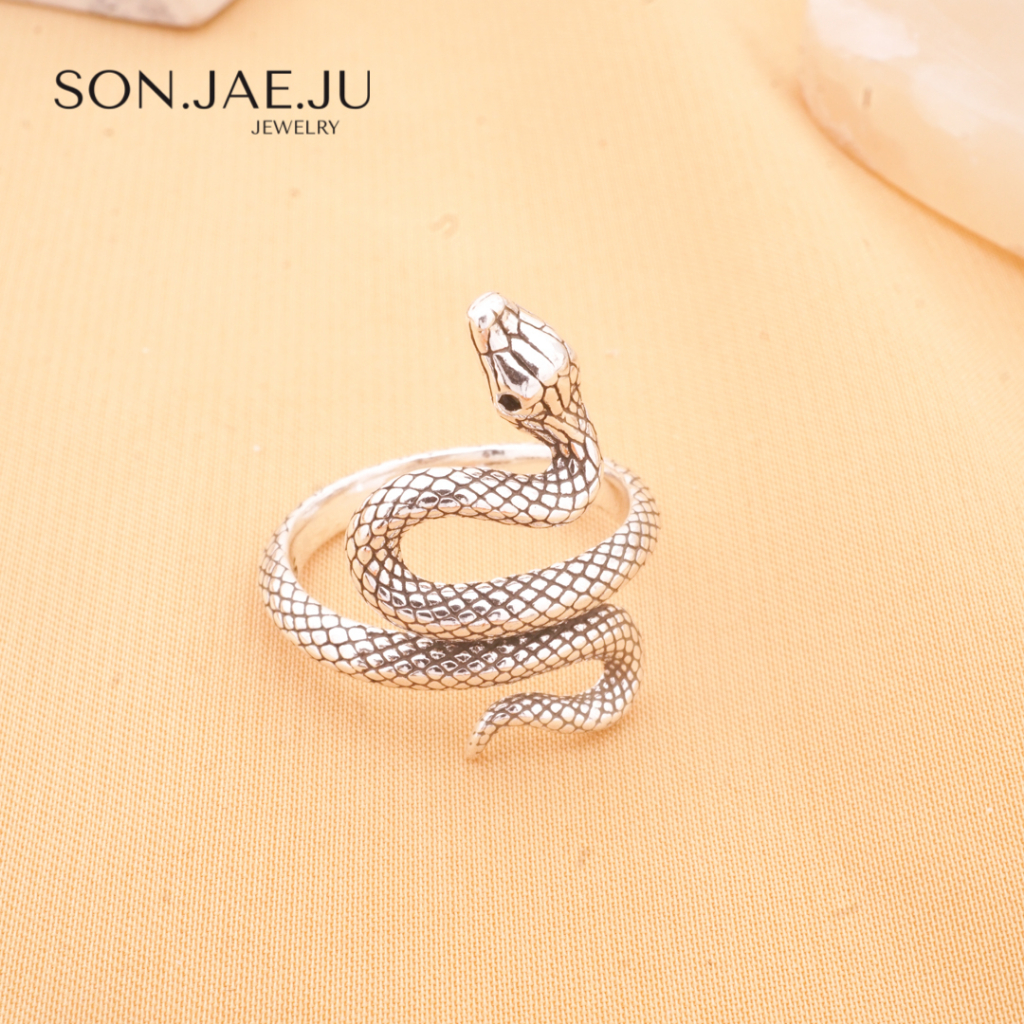 Cincin Pria Wanita Nagini Ring  - 925 sterling silver