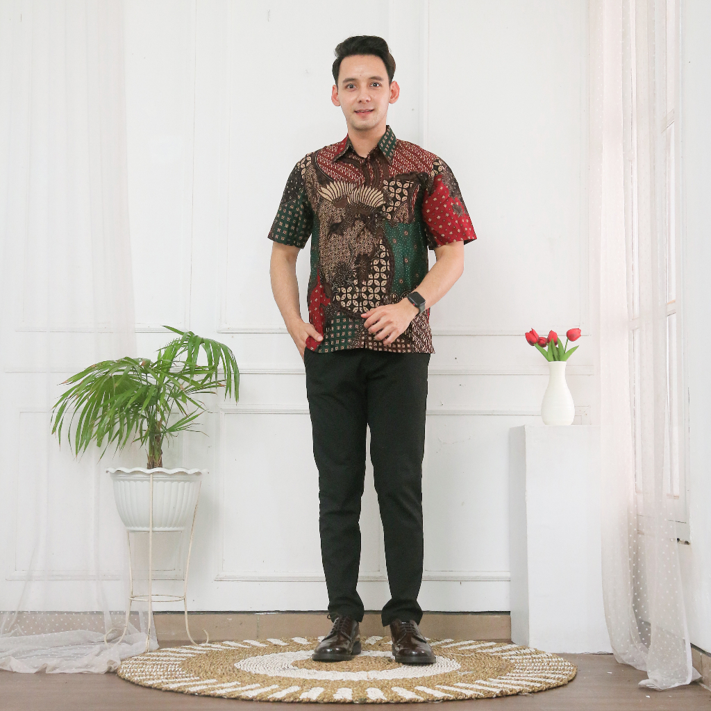 Saroja | Kemeja Batik Pria Aalona | Atasan Pria