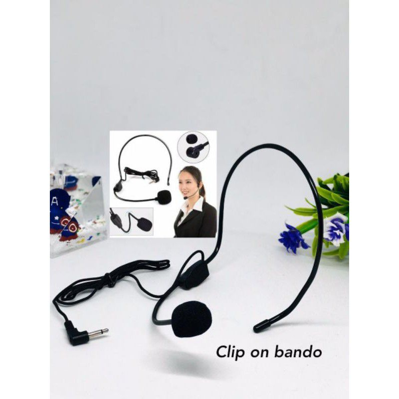 Mic CLIP ON BANDO / Headset Microphone Bando Jack 3.5mm