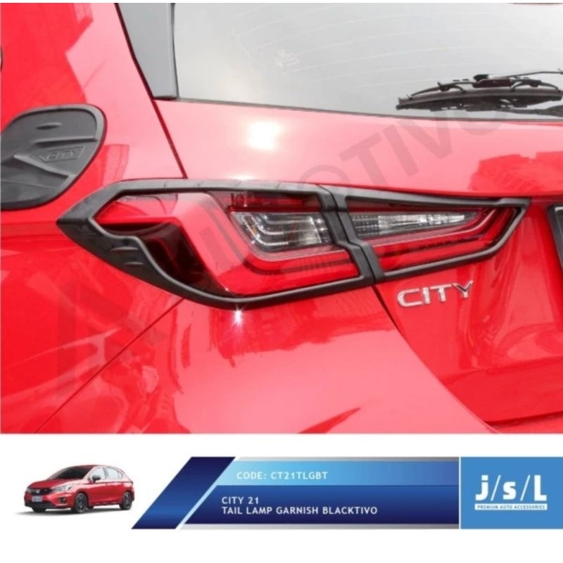 Garnish Lampu Belakang City Hatchback 2021 Blacktivo