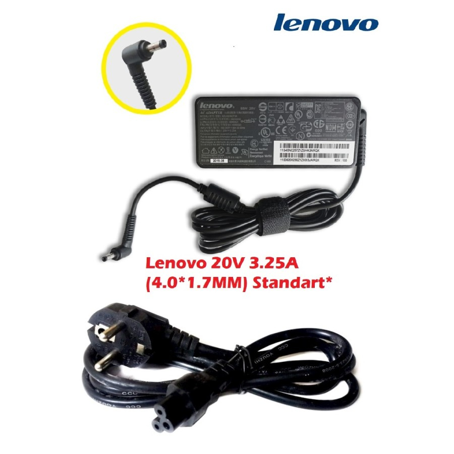 ORIGINAL ADAPTOR LENOVO 20V 3.25A (4.0*1.7MM) 110 110s 120s 130s 310 320 330 330s30S 330S-14AST 130-15AST 130S-11IGM