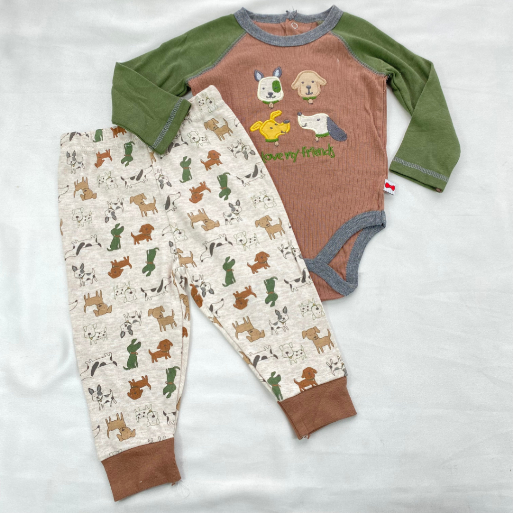 JUMPER SET 4in1 lengan panjang unisex impor / baju bayi jumpsuit baby romper  0-9 bulan setelan kupluk