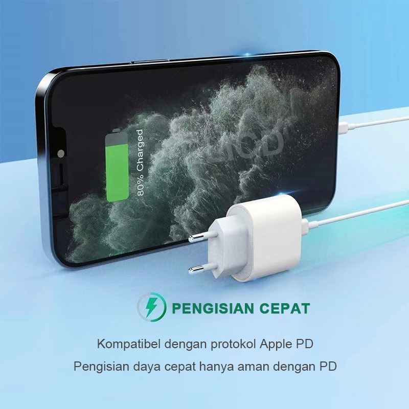 BELICD IP USB-C 20W/25W PD Kepala Charger Power Adapter Super Quick Charger Fast Charging