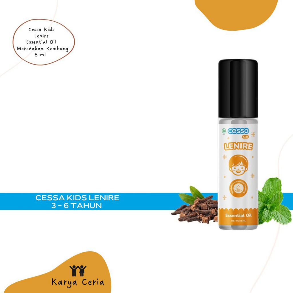 Kids Cessa Kuning Lenire Essential Oil Menenangkan Anak Bayi Rewel Pereda Perut Kembung Usia 3 - 6 Tahun