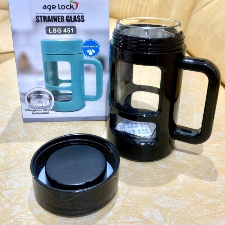 Age Lock Gelas Minum Cangkir Strainer Glass/ Mug Anti Bocor