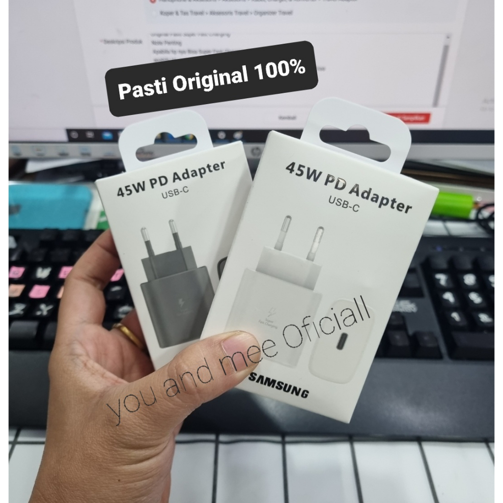 Original 100% 45W Adaptor SUPER Fast Charging &quot;Kepala Charger&quot; Samsung USB C Type Galaxy A54 A34 A24 A14 A53 A73 A33 A23 A13 A52 A72 A32 A22 A70 A51 A71 Travel Chargeran HP Isi Daya Cepat ORI ASLI Pengisian Bagus Sekali 3.0 A 5.0 V 4G 5G 45 W AN Persen