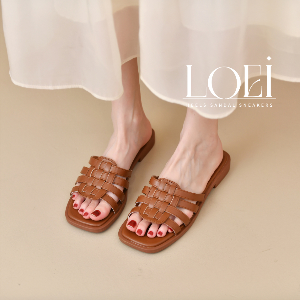 Sandal Import Wanita 21093 Sepatu Viral Kekinian