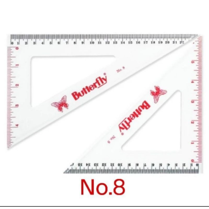 

PENGGARIS/GARISAN SEGITIGA NO 8 MERK BUTTERFLY