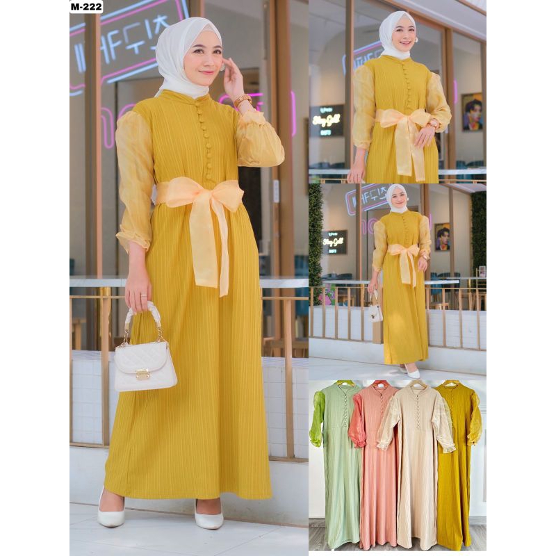 ORGANZA DRESS MIX KNITTED LEBARAN BY MAYAFI LEBARAN 2023