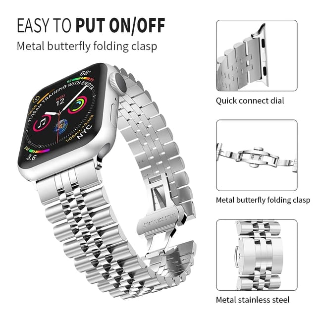 Strap Apple Watch Stainless Steel Jubilee Watch Band Metal Band Strap Bracelet Series Ultra 8 7 6 SE 5 4 3 2 1