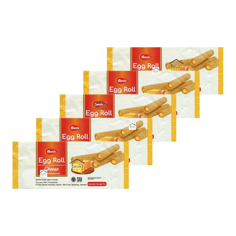 

5PCS Monde Egg Roll Cheese Kue Wafer Roll Jadul Rasa Keju