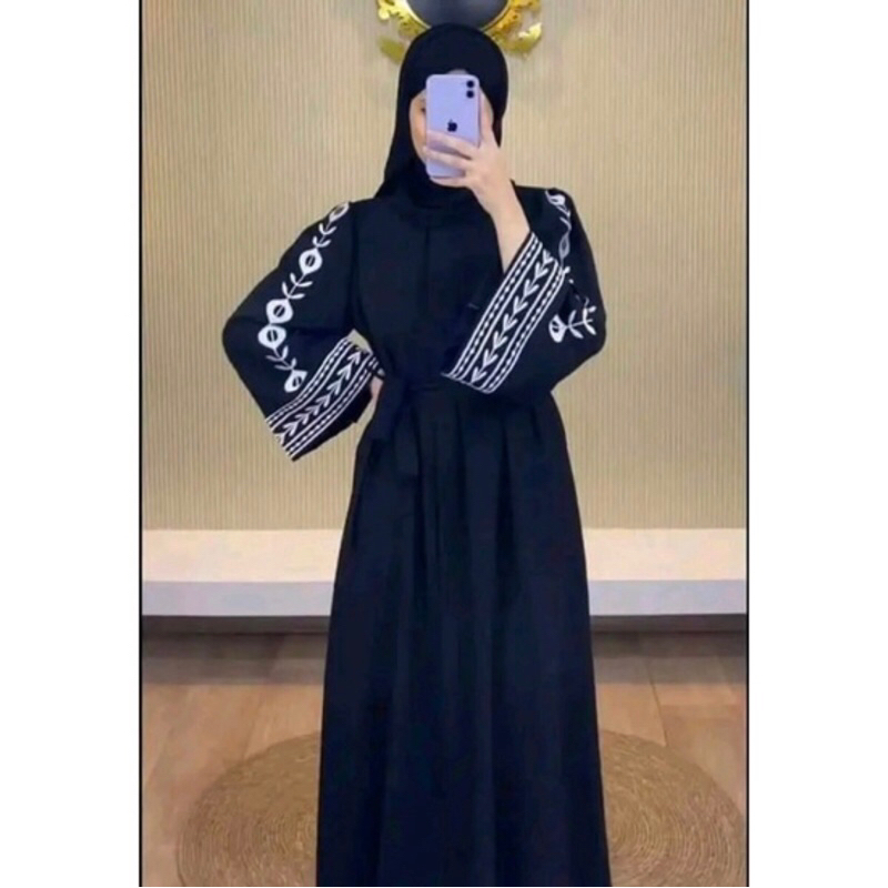 BEST SELLER !!! GAMIS ABAYA BORDIR EXCLUSIVE SYAR’I CANTIK ELEGAN MURAH