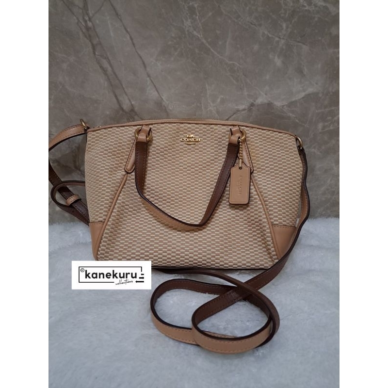 [PL, ORI] Coach Kelsey Mini Jacquard Milk Beechwood