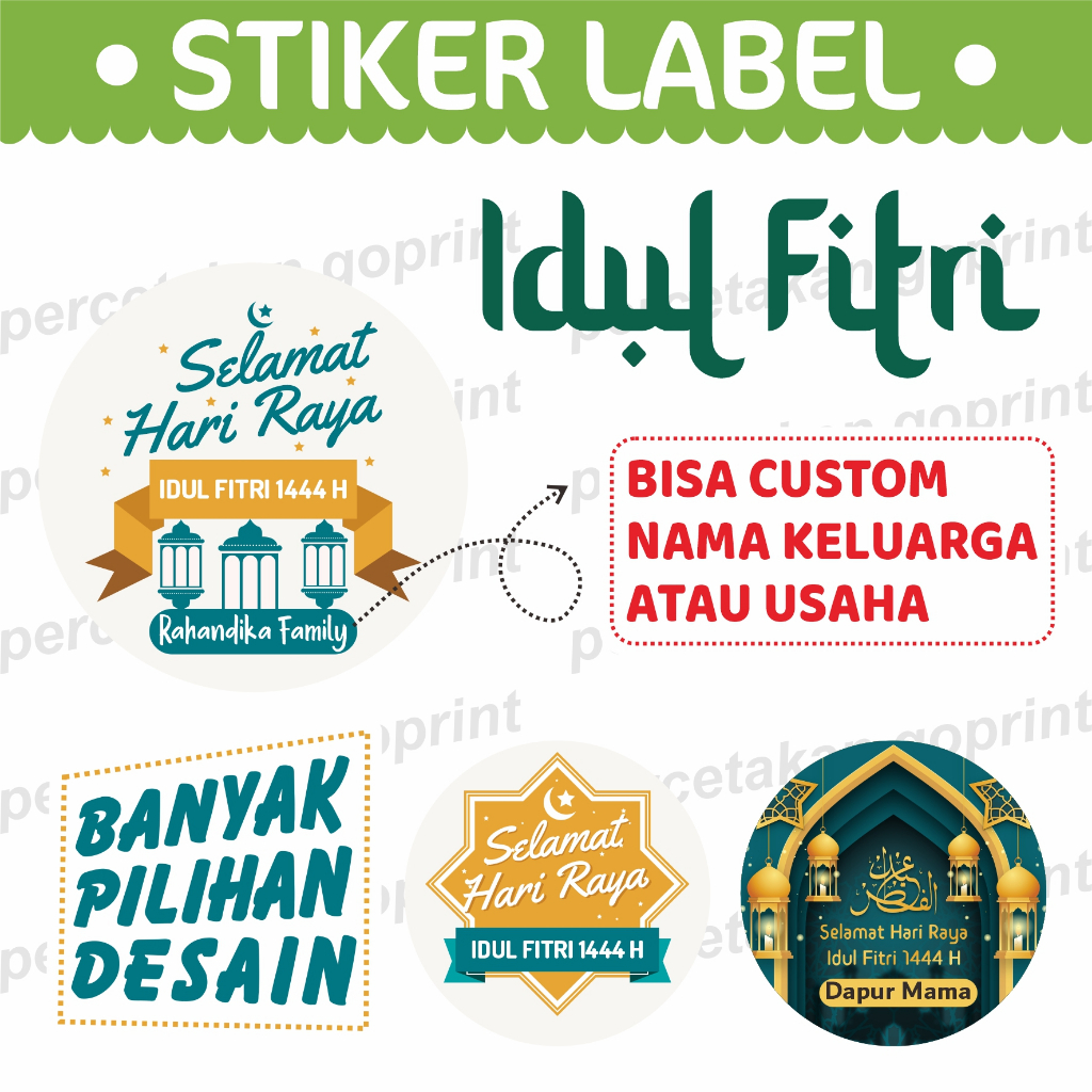 

Cetak Sticker Label Idul fitri label stiker hampers toples kue kering