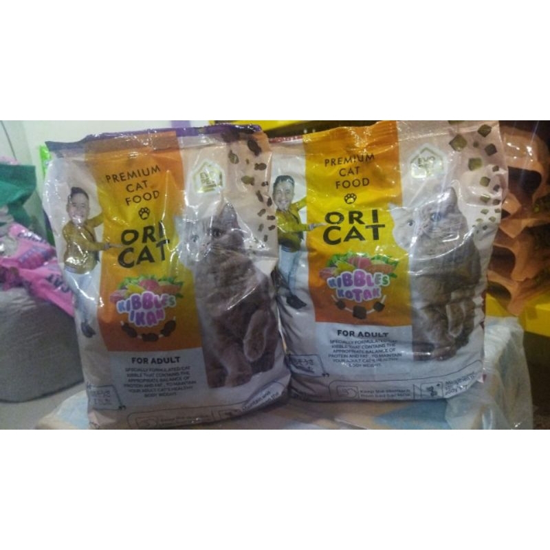 Grab Gojek OriCat PAKET 5pcs Kible KOTAK makanan kucing- frepack 800gr