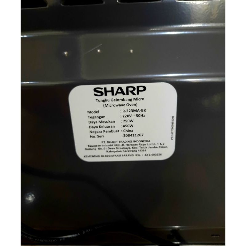 Microwave Oven Sharp R 223