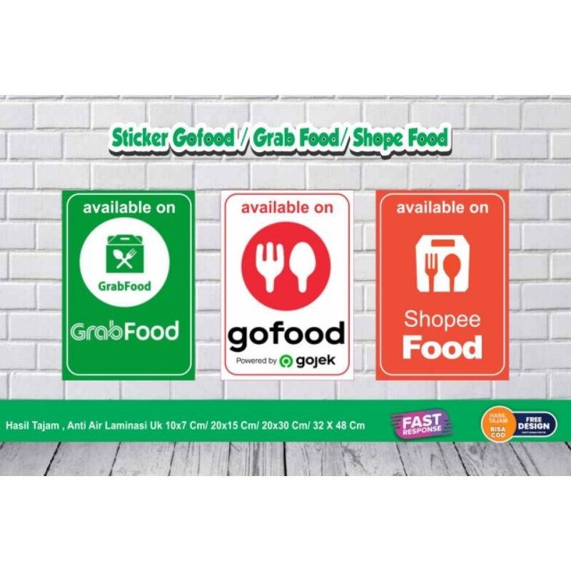 Sticker Go food /Grab food/Shopefood