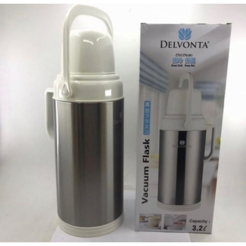 termos air panas delvonta vacuum flask 3,2liter / termos air panas / termos air dingin delvonta stai