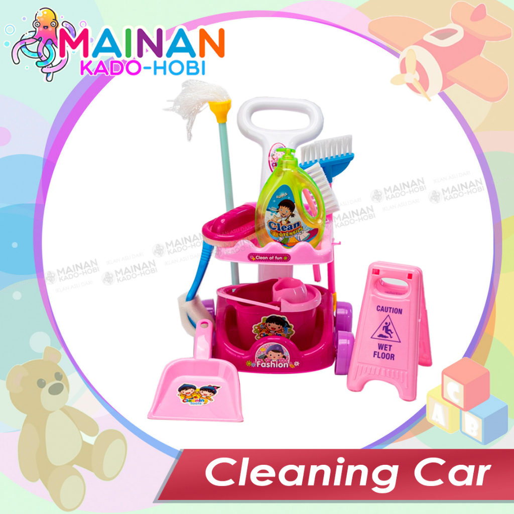 SET MAINAN DIY ANAK PEREMPUAN MINIATUR CLEANING CAR ALAT KEBERSIHAN