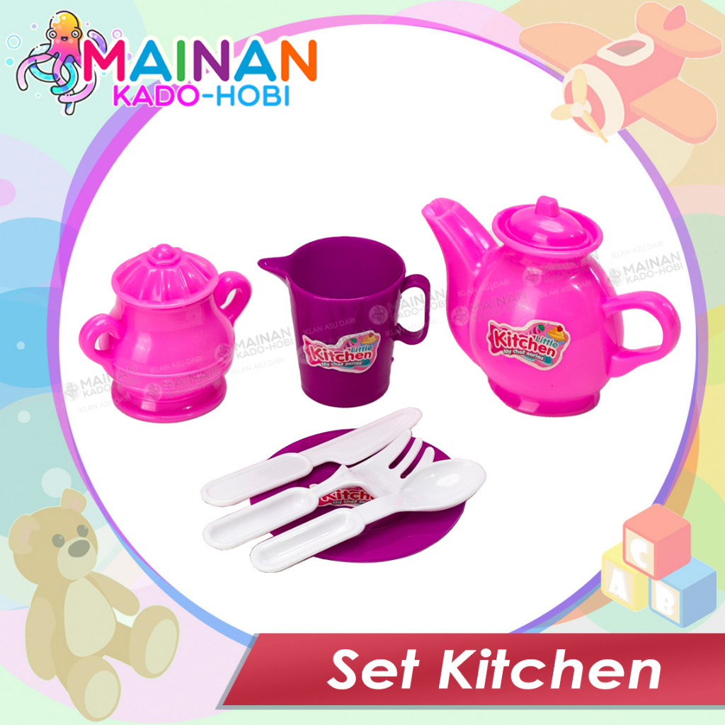 SET MAINAN DIY ANAK GIRL PEREMPUAN MINIATUR MASAKAN KITCHEN TEKO