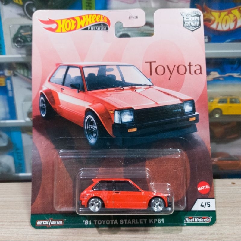 HOT WHEELS 81 TOYOTA STARLET KP61 - TOYOTA - PREMIUM