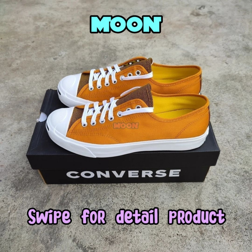 CONVERSE JACK PURCELL OX HACKED FASHION SAFFRON YELLOW SNEAKERS ORIGINAL RESMI