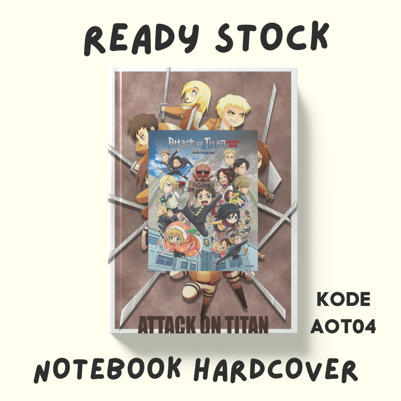 

BUKU NOTEBOOK ATTACK ON TITAN/ BUKU CATATAN ATTACK ON TITAN KODE AOT04