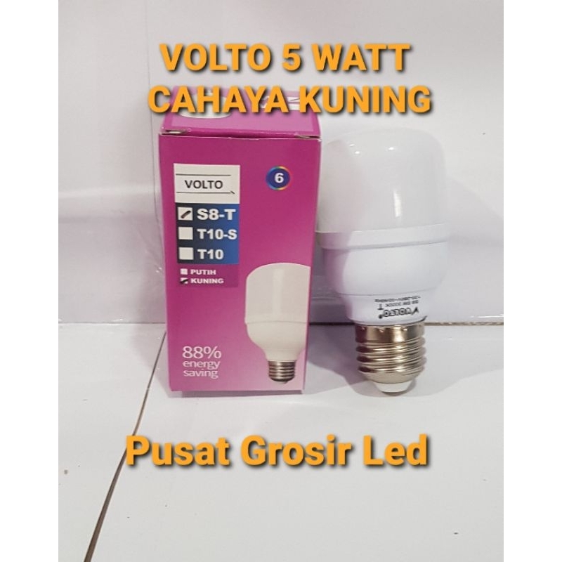 Paket Hemat 5 pcs Lampu Led Murah 5w 5 Watt Kapsul Cahaya Super Terang