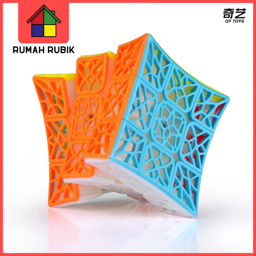 Rubik 3x3 Qiyi DNA CONCAVE Stickerless Red / Kode QY394-7SR