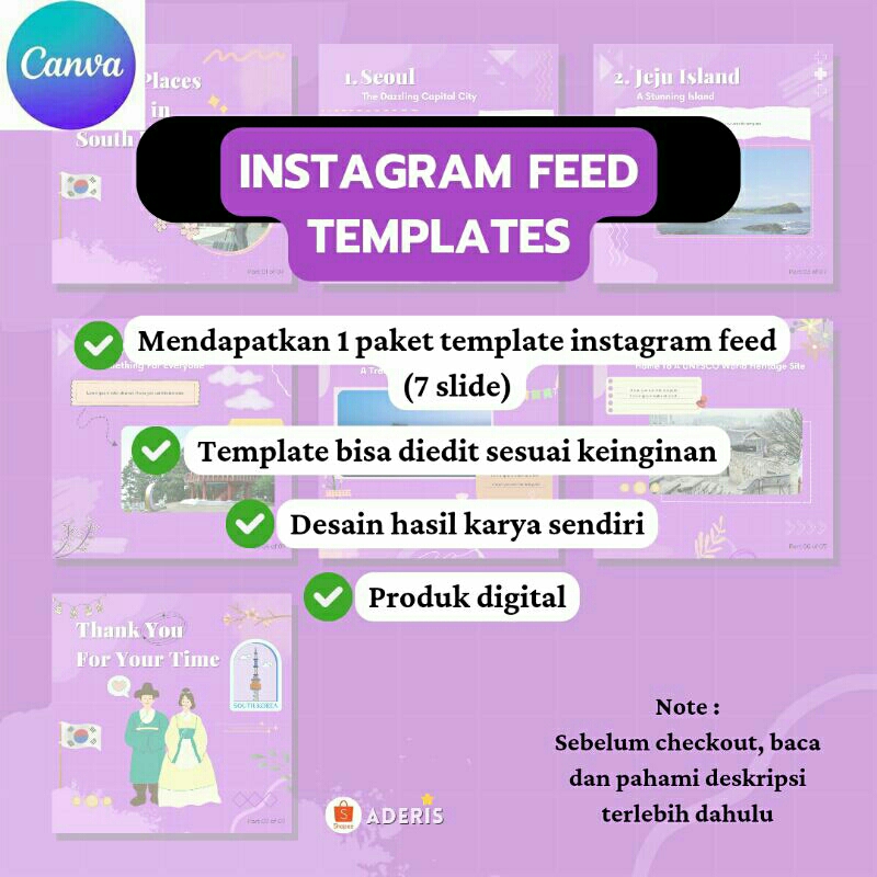 Instagram Feed Template | Ready on Canva | Design Original by Me