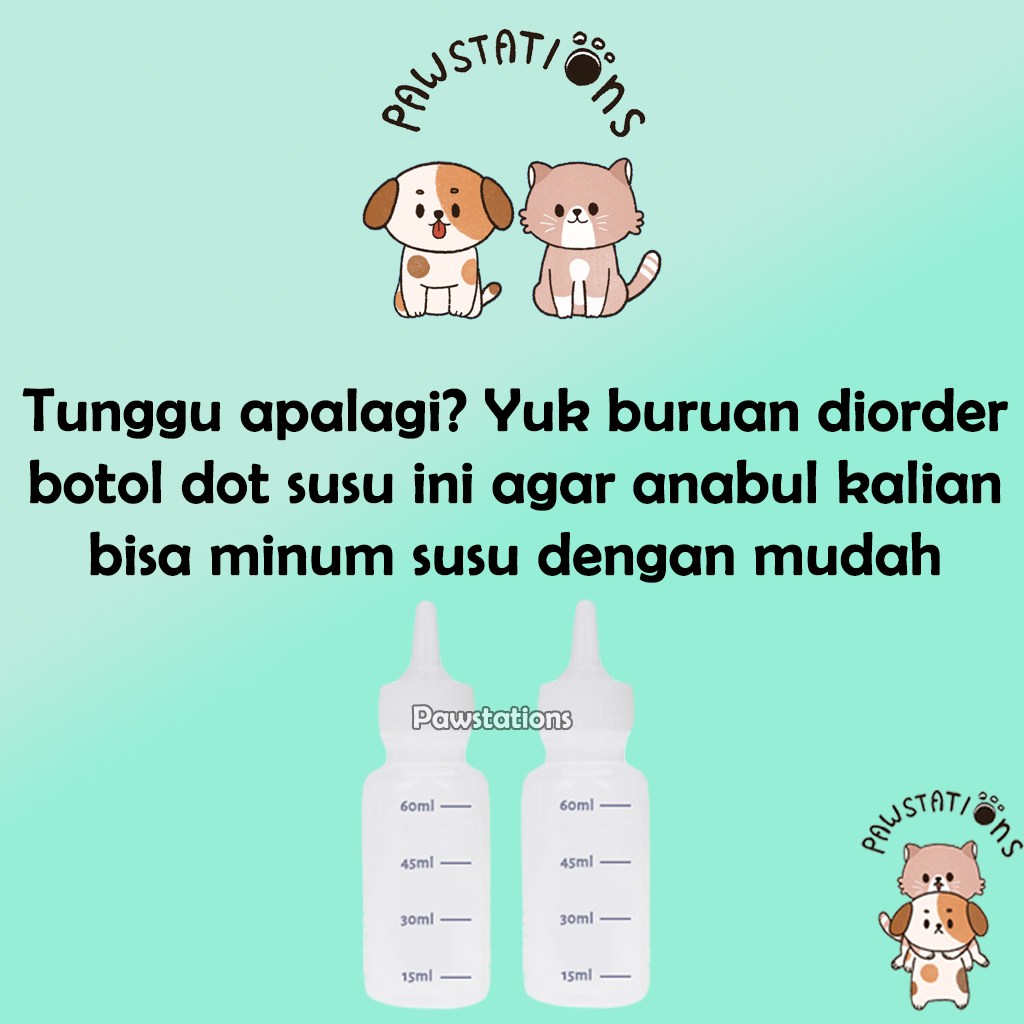 Botol Dot Susu Anak Kucing Anak Anjing Botol Dot Kucing / Anjing / Kelinci 60ml