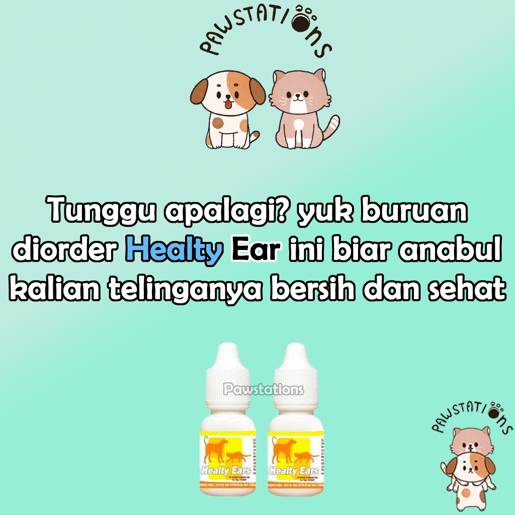 Healty Ears 10ml Obat Pembersih Telinga Kucing Cairan Pembersih Telinga Kucing Obat Pembersih Telinga Anjing Obat Tetes Telinga Kucing Obat Tetes Telinga Anjing Obat Tetes Telinga Hewan Healthy Ear